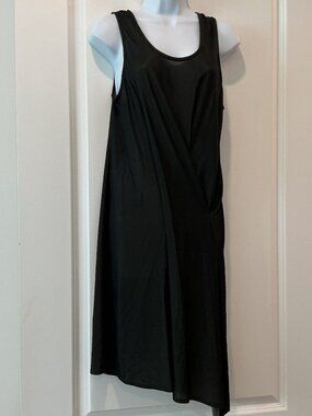 Ann Demeulemeester Black Sleeveless Drape Dress